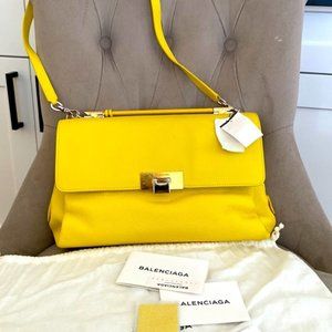 Balenciaga Leather Le Dix New Cartable Shoulder Bag